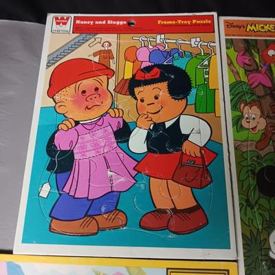 DISNEY'S MICKEY MOUSE & NANCY AND SLUGGO FRAME TRAY PUZZLES