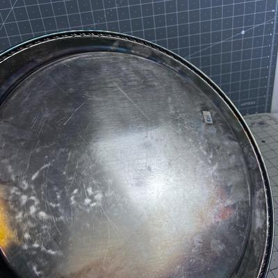 Round Silver Plated Platter 17" 
