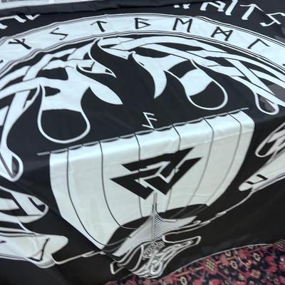 Banner - Black & White Large Valhalla 