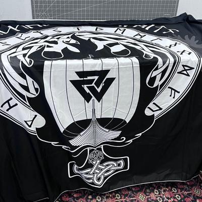 Banner - Black & White Large Valhalla 
