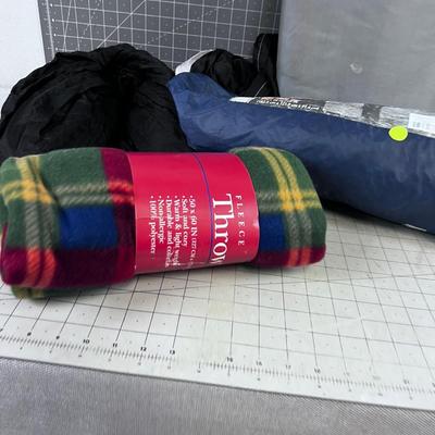 Sleeping Pad, Pup Tent, Fleece Blanket and Hammock