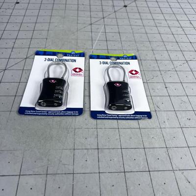 (2) Luggage Locks Combo Locks