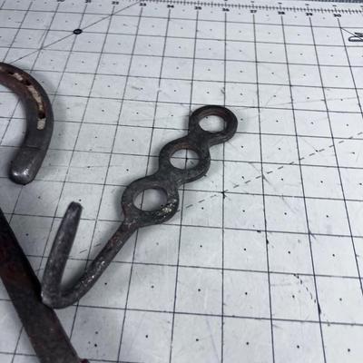 Rusty Metal - Hook, RR Spike, Horse Show