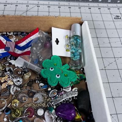 Tray of Jewelry Mostly Earrings
