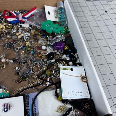 Tray of Jewelry Mostly Earrings
