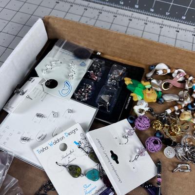 Tray of Jewelry Mostly Earrings