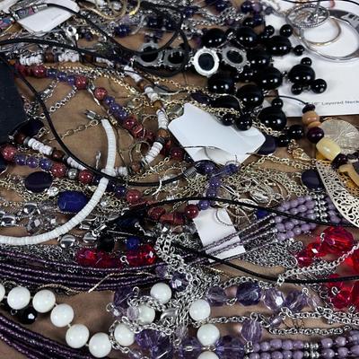 Tray of Jewelry Mostly Necklace & Bracelets 