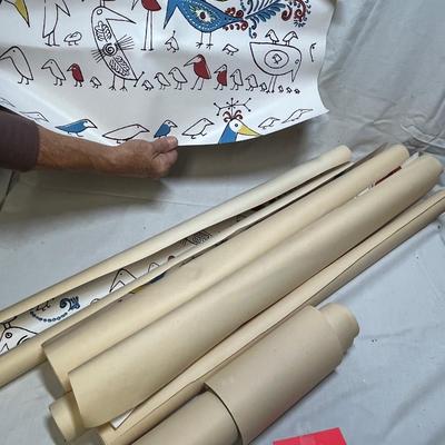 Vintage wall paper left over