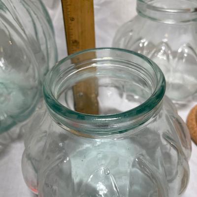 3 glass jars
