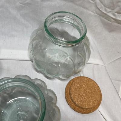 3 glass jars