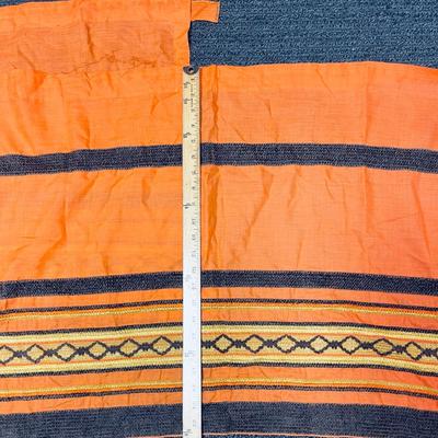 Vintage 70's Curtain Pair - Orange, Brown, Yellow
