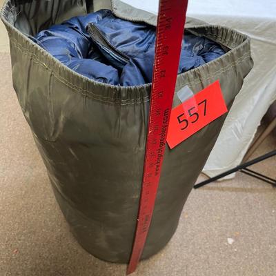 Blue sleeping bag