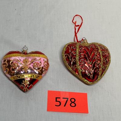 Christopher Radko Valentine's ornaments