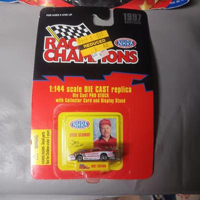 NASCAR WINNER'S CIRCLE RACE HOOD AND TINY DIE CAST REPLICA