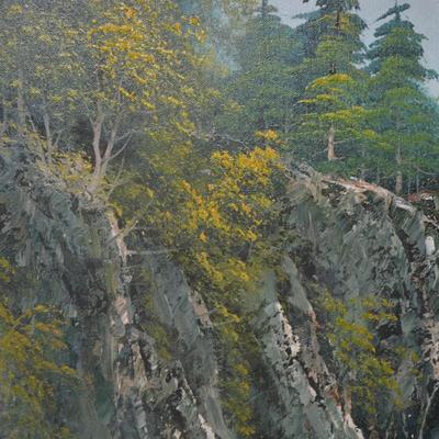Original Oil Framed Landscape Art Signed J.I. Yale