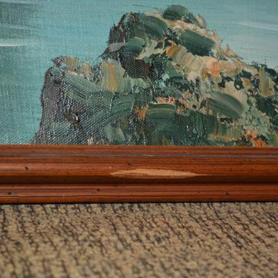 Original Oil Framed Landscape Art Signed J.I. Yale