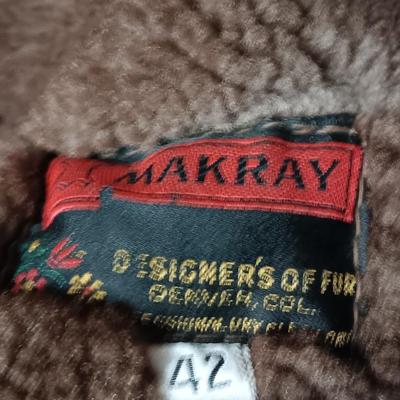 Vintage MAKRAY Designers of fur Shearling coat size 42