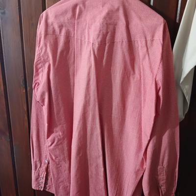 Two men's pearl snap western shirts Karman 35 & Corral West Ranchwear Size Large