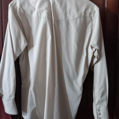 Two men's pearl snap western shirts Karman 35 & Corral West Ranchwear Size Large