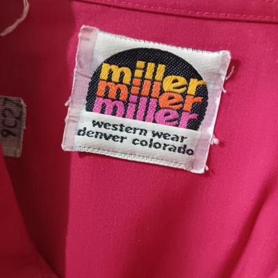 Two men's pearl snap western styled short sleeved shirts Miller wear Denver & Wrangler