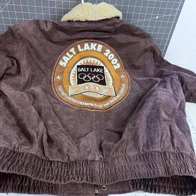 Salt Lake 2002 Leather Bomber Jacket for OLYMPICS 