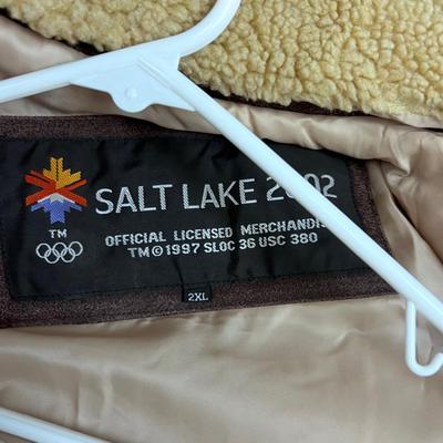 Salt Lake 2002 Leather Bomber Jacket for OLYMPICS 