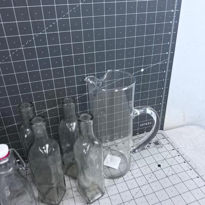 Clear Glass, Bottles, Pictures and Mugs 