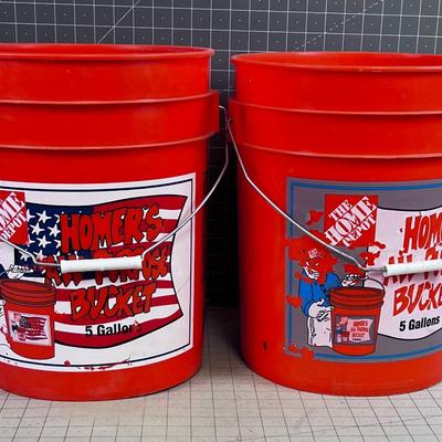 (2) 5 Gallon HOME DEPOT Buckets 