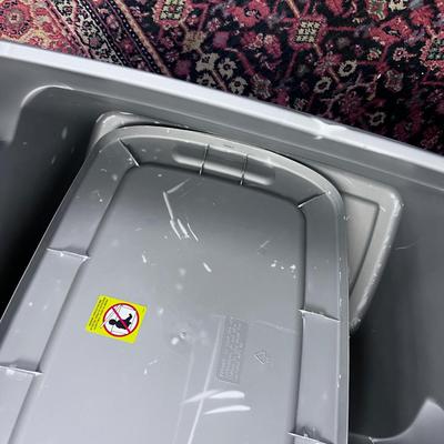(2) Extra Large Tubs GREY 