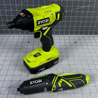 TOOLS:(2) RYOBI Drills 