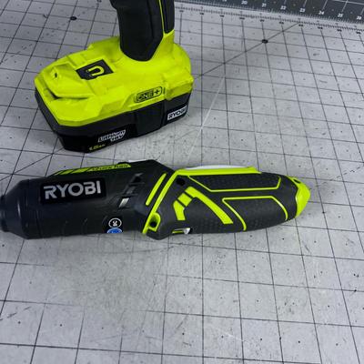 TOOLS:(2) RYOBI Drills 