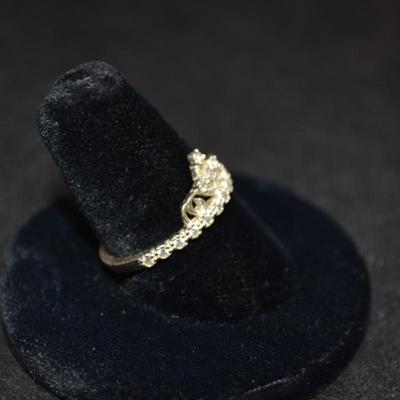 925 Sterling Tiara Ring Size 8 2.2g