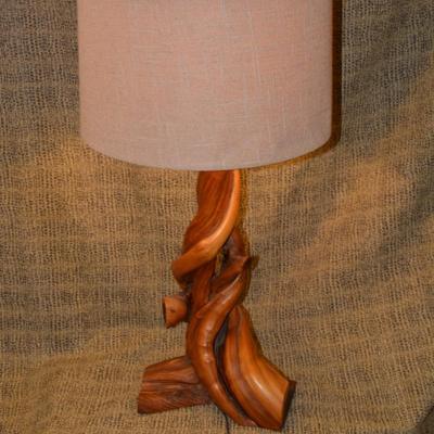 Vintage MCM Driftwood Table Lamp 30.5