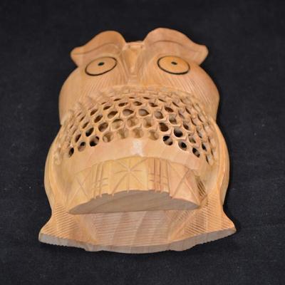 Set of Carved Wooden Owls 6.5