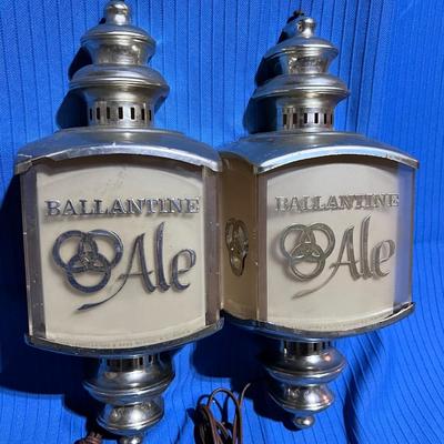 Pair of Vintage 1961 Ballantineâ€™s Bar Lanterns