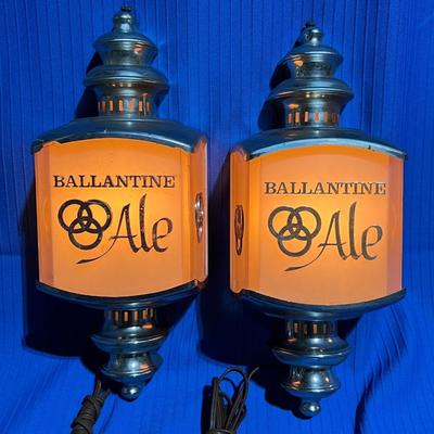 Pair of Vintage 1961 Ballantine’s Bar Lanterns