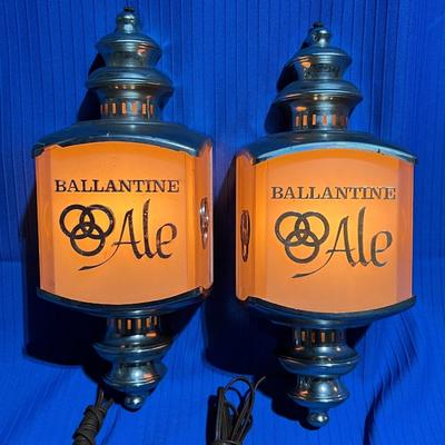 Pair of Vintage 1961 Ballantineâ€™s Bar Lanterns