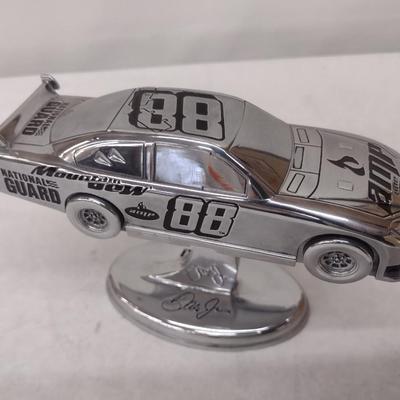 Godinger Silver Art Dale Ernhardt, Jr. National Guard/Mountain Dew #88 NASCAR Stock on Pedestal with Box (#35)