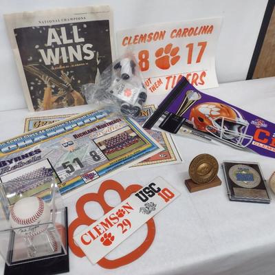 Collection of Clemson University Tigers Sport Memorabilia Collection #3