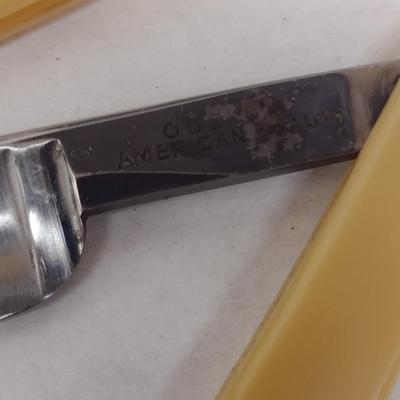 Set of Four Vintage Various Brand Straight Razors with Celluloid Handles with Boxes (#10)