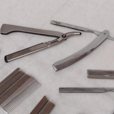 Set of Six Vintage Various Brands Groom and Shave Straight Razors (#11)