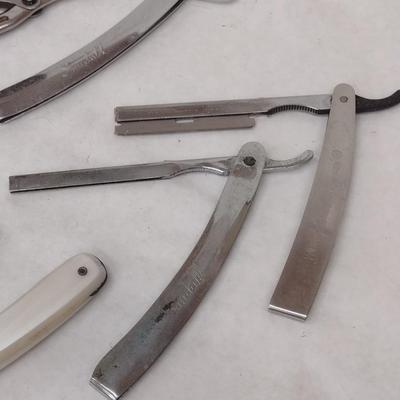 Set of Six Vintage Various Brands Groom and Shave Straight Razors (#11)