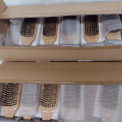 Set of 10 Diane Fromm Reinforced Boar Club Hairbrushes New Stock