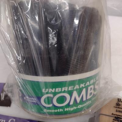 R.S. Stein Wooden Handle Hairbrush, Aluminum Combs, and Unbreakable Combs New Stock