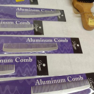 R.S. Stein Wooden Handle Hairbrush, Aluminum Combs, and Unbreakable Combs New Stock