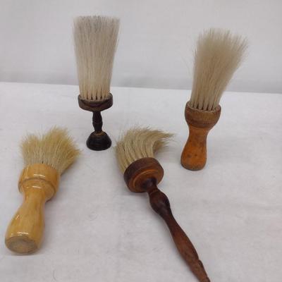 Set of Four Vintage Barber's Brushes