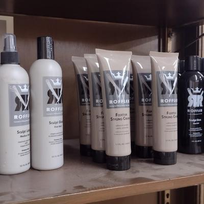 Large Assortment of Mostly Roffler Brand Hair Care and Shave Products New Stock