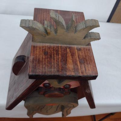 Large Folk Art Wood Birdhouse