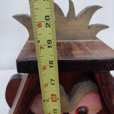 Large Folk Art Wood Birdhouse