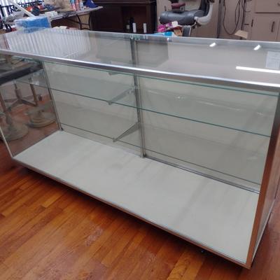 Vintage Glass Front Sales Retail Display Case Cabinet